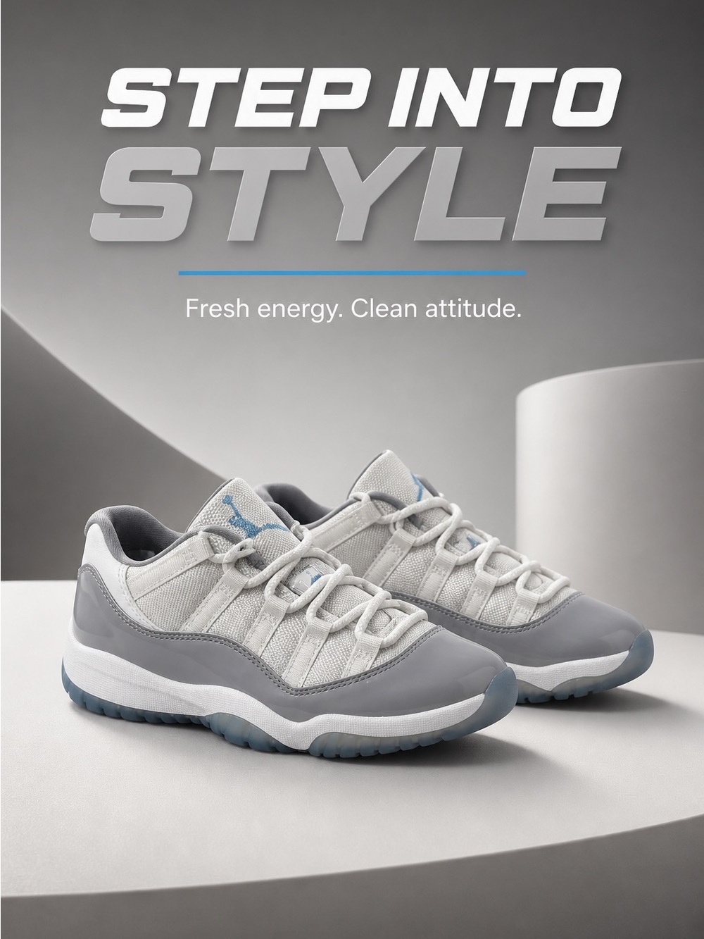 Jordan 11 Retro Low (PS) 2Y EUC White/University Blue 505835-140 Activewear